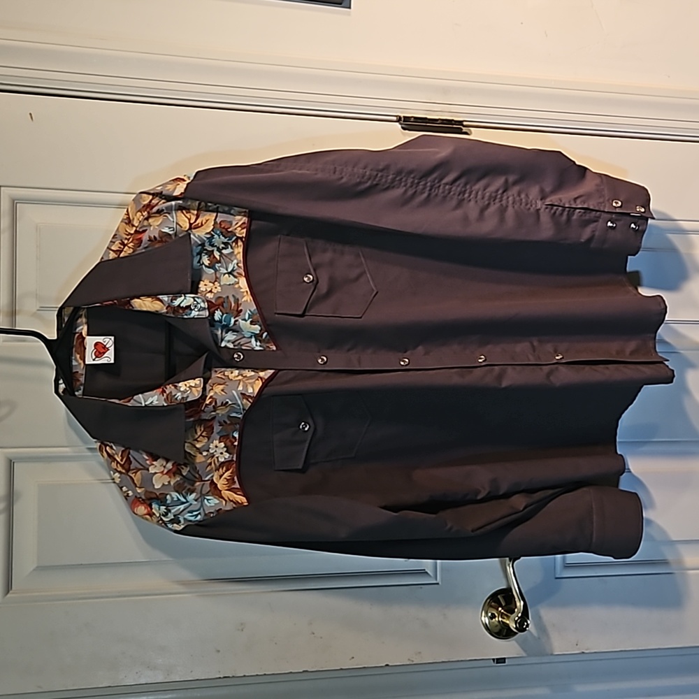 Western, Rockabilly cowboy long-sleeved shirt xl